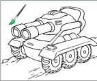 Раскраска танк 4