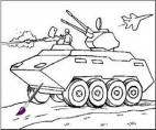 Раскраска танк 6