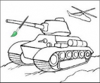 Раскраска танк 8